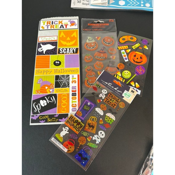 Scrap Booking Material Stickers Holiday Spring Snowman Fall Crafting Hobby Lot - Picture 4 of 12